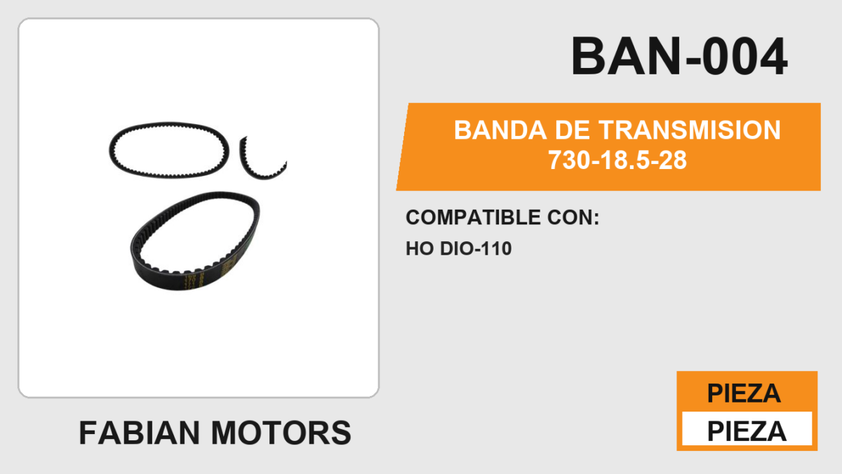 BANDA DE TRANSMISION 730-18.5-28