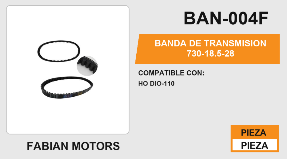 BANDA DE TRANSMISION 730-18.5-28