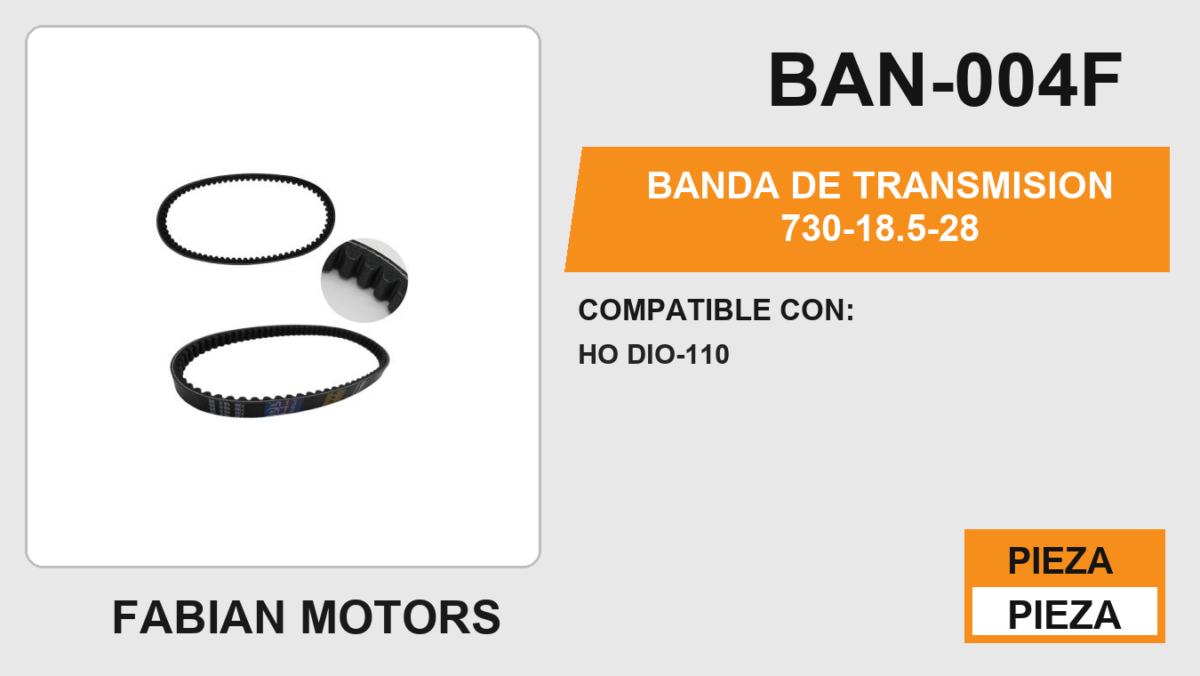 BANDA DE TRANSMISION 730-18.5-28