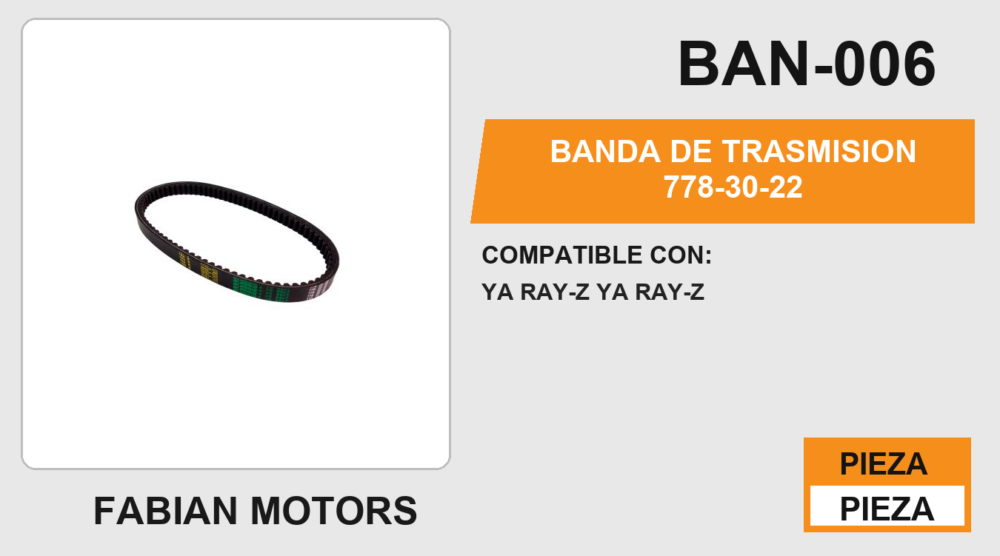BANDA DE TRASMISION 778-30-22
