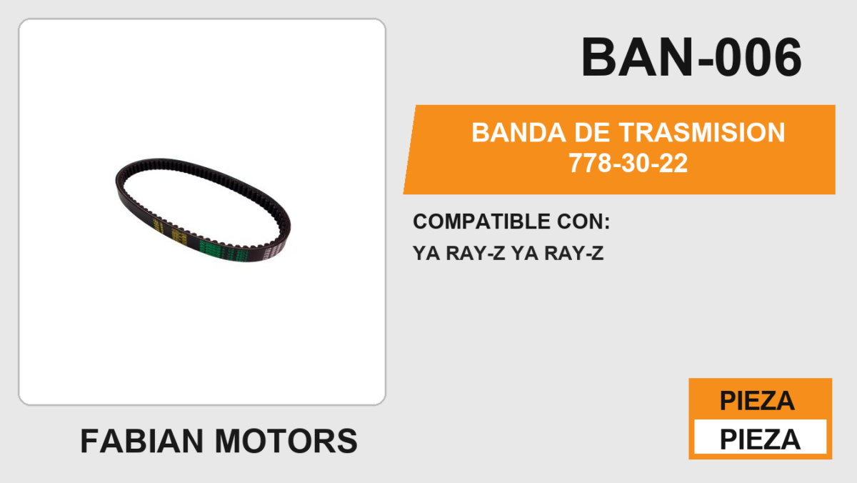 BANDA DE TRASMISION 778-30-22