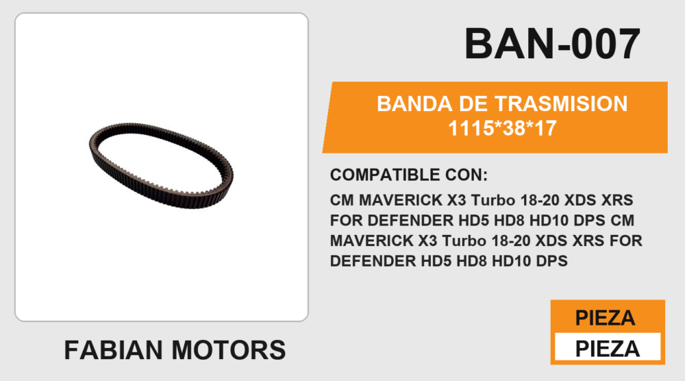 BANDA DE TRASMISION 1115*38*17