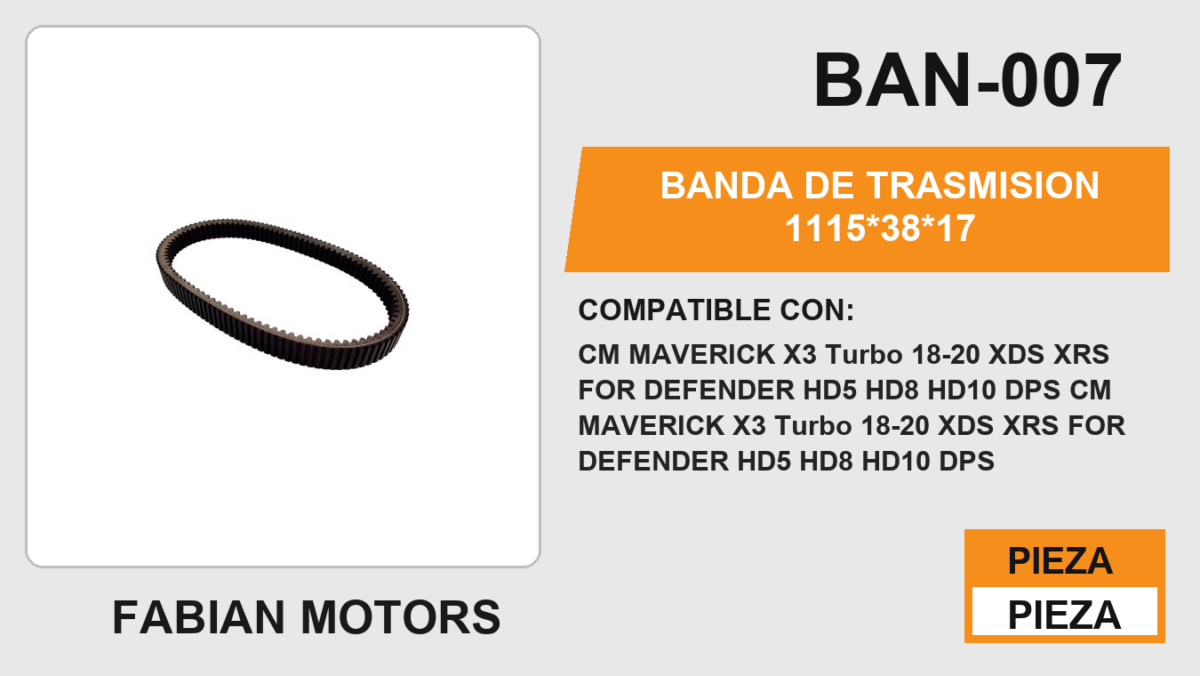 BANDA DE TRASMISION 1115*38*17