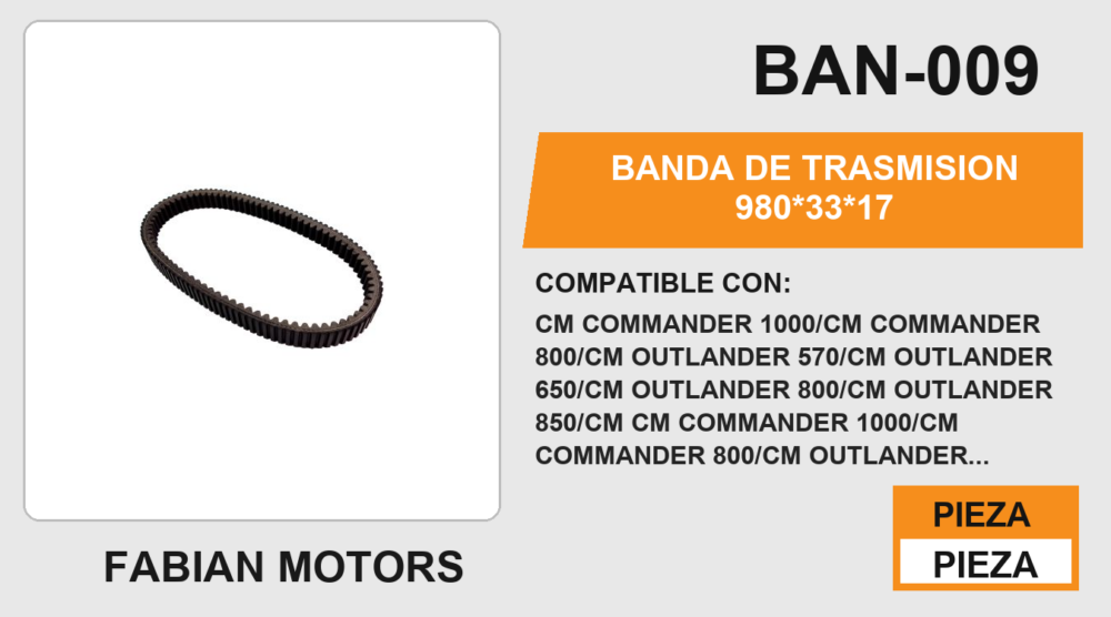 BANDA DE TRASMISION 980*33*17