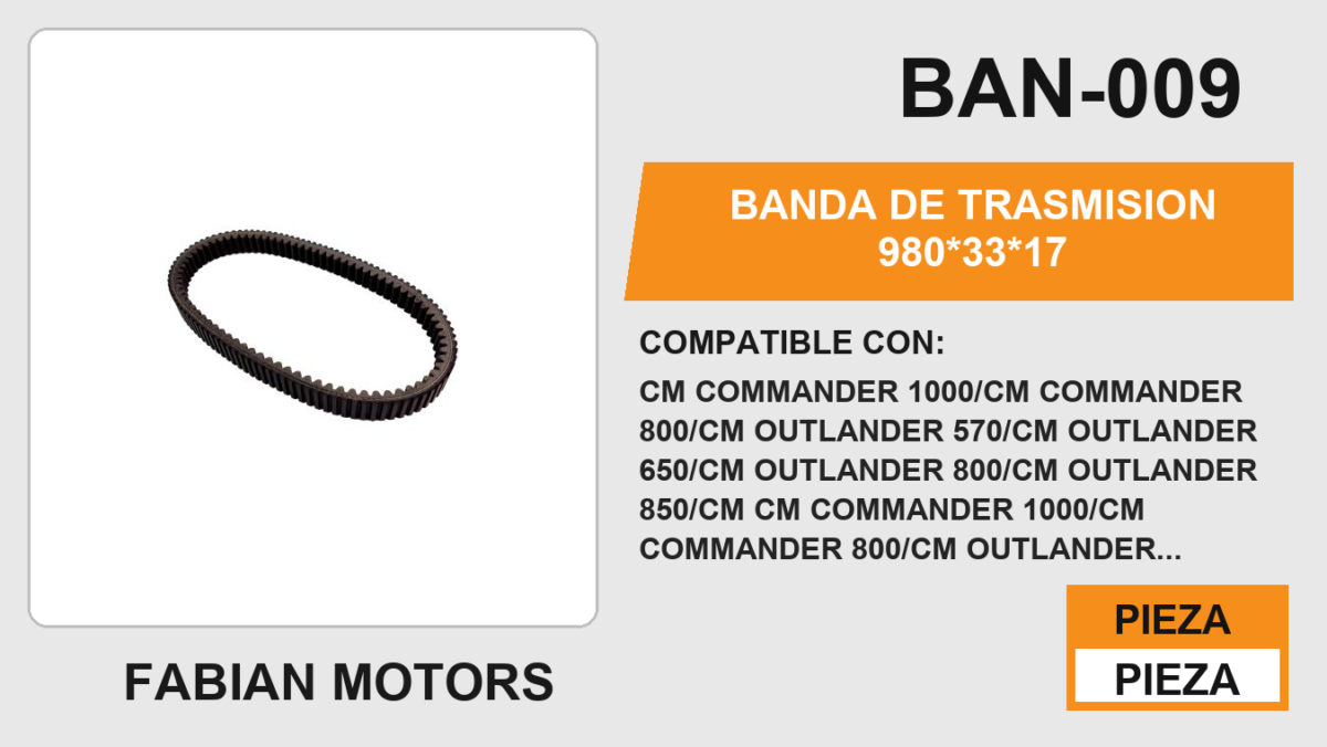 BANDA DE TRASMISION 980*33*17