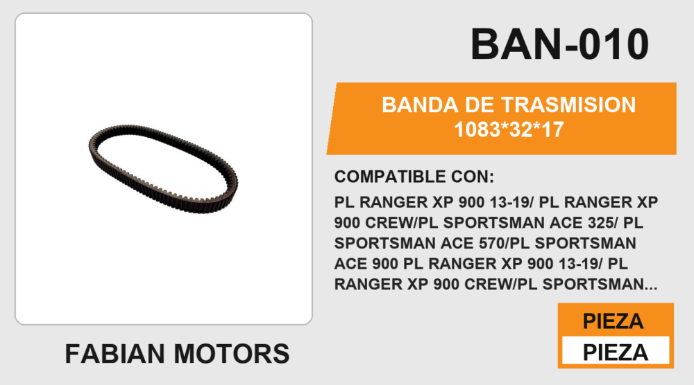 BANDA DE TRASMISION 1083*32*17