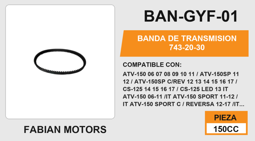 BANDA DE TRANSMISION 743-20-30