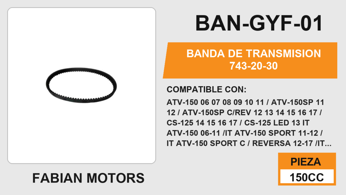 BANDA DE TRANSMISION 743-20-30