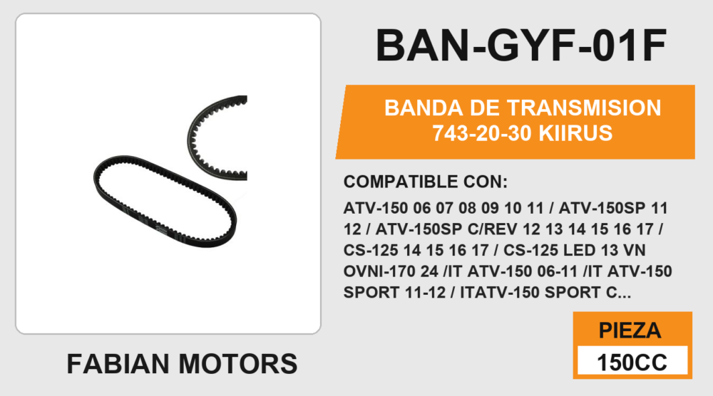 BANDA DE TRANSMISION 743-20-30