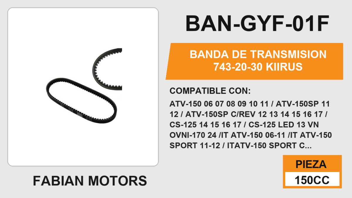 BANDA DE TRANSMISION 743-20-30