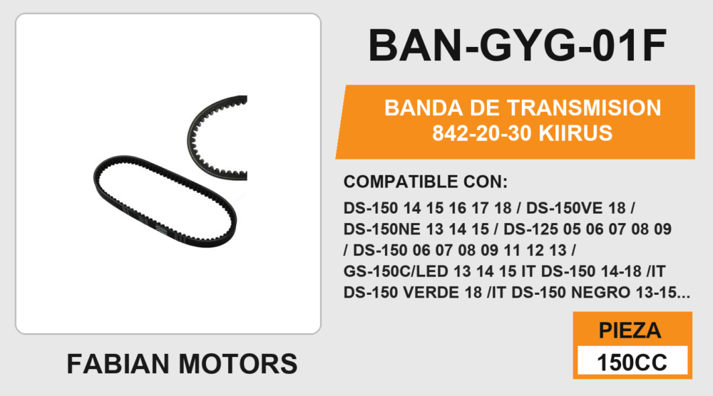 BANDA DE TRANSMISION 842-20-30