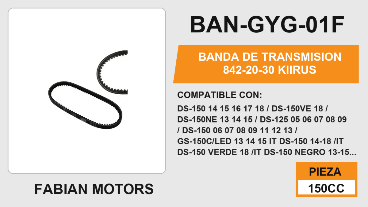 BANDA DE TRANSMISION 842-20-30