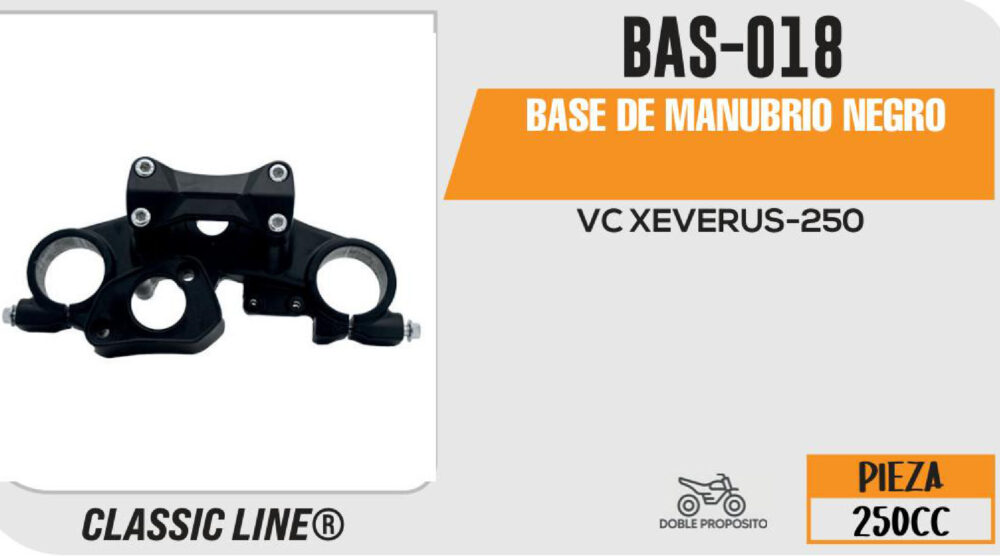 BASE DE MANUBRIO NEGRO