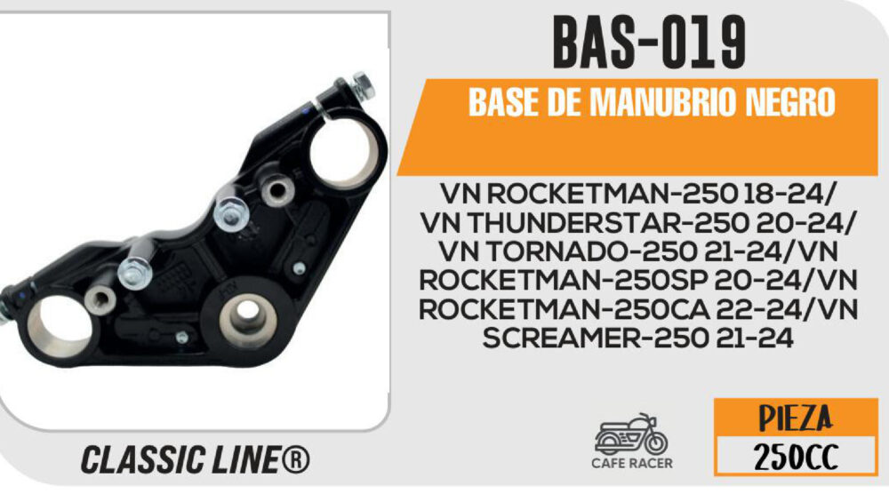 BASE DE MANUBRIO NEGRO