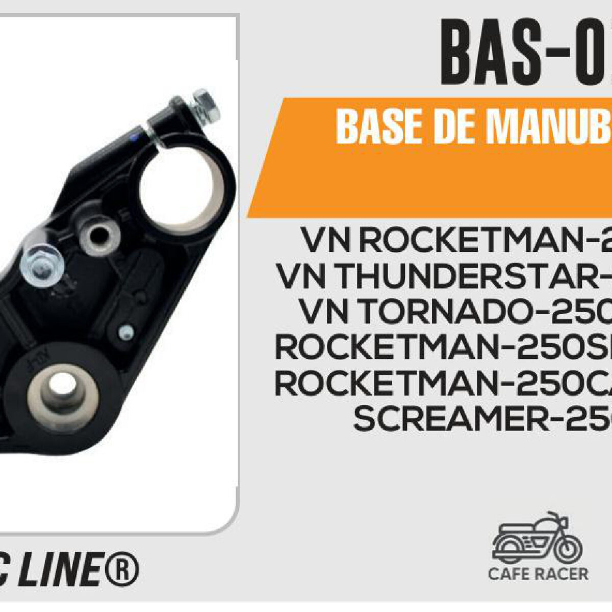 BASE DE MANUBRIO NEGRO