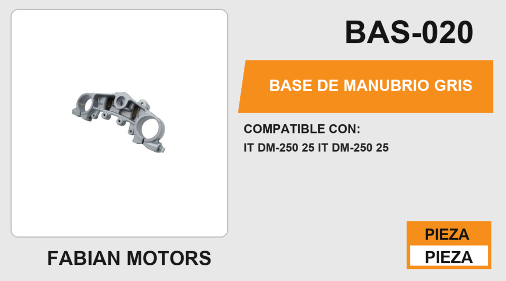 BASE DE MANUBRIO GRIS