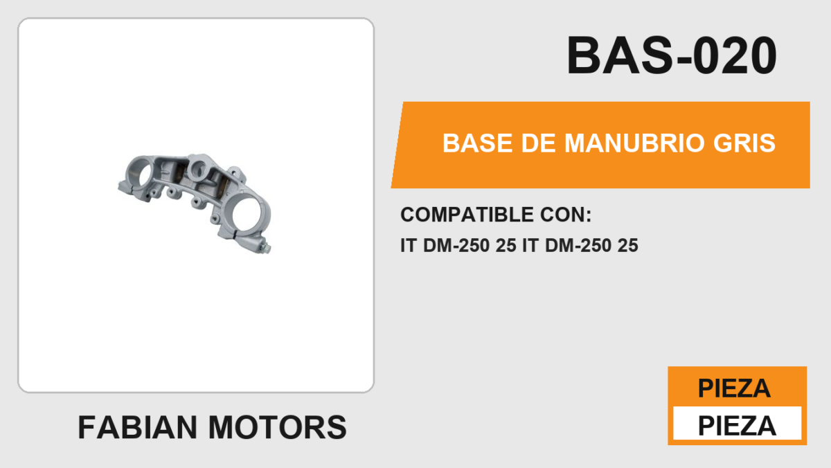 BASE DE MANUBRIO GRIS