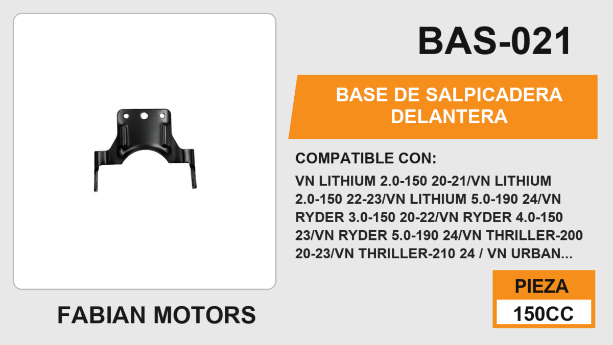 BASE DE SALPICADERA DELANTERA