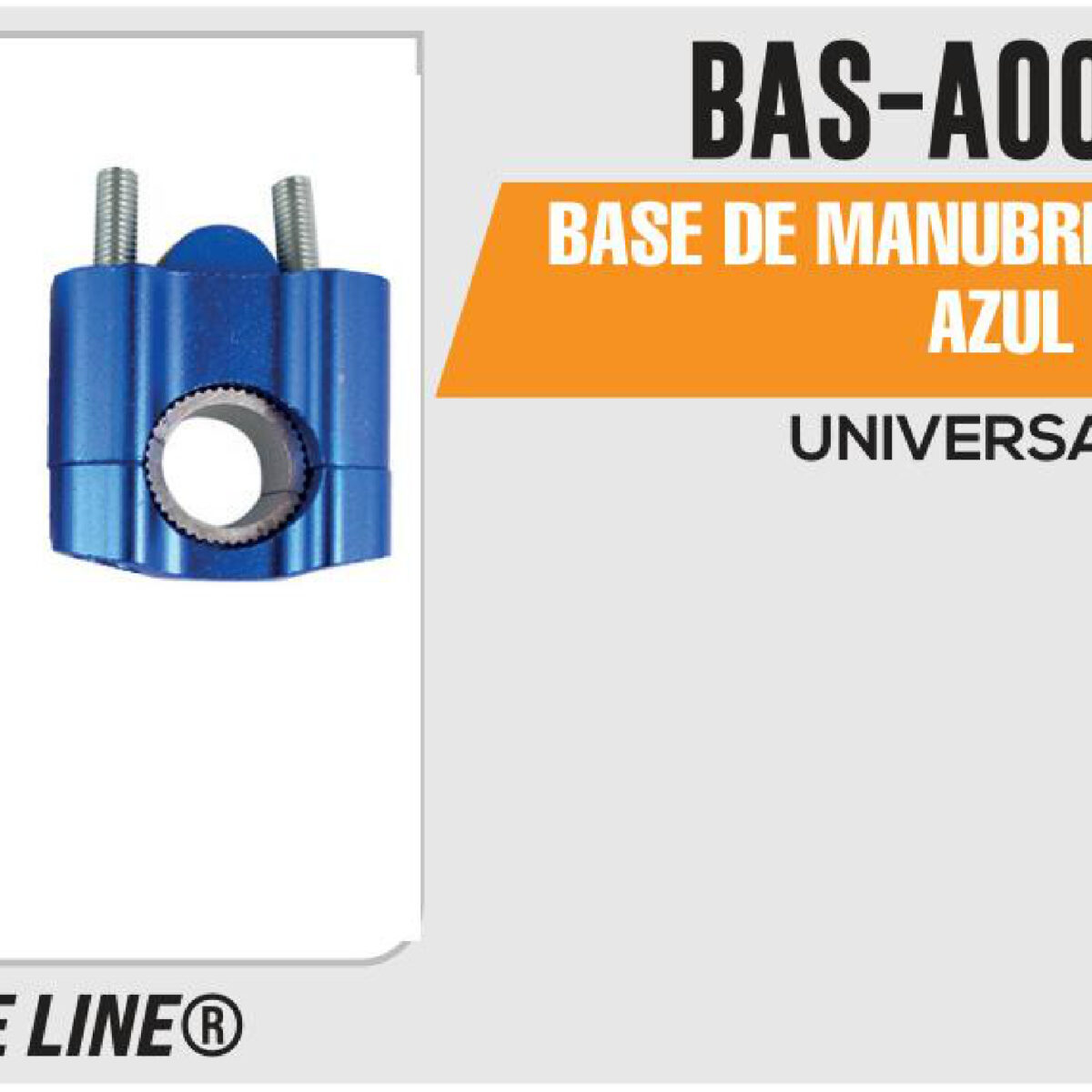 BASE DE MANUBRIO ALUMINIO AZUL