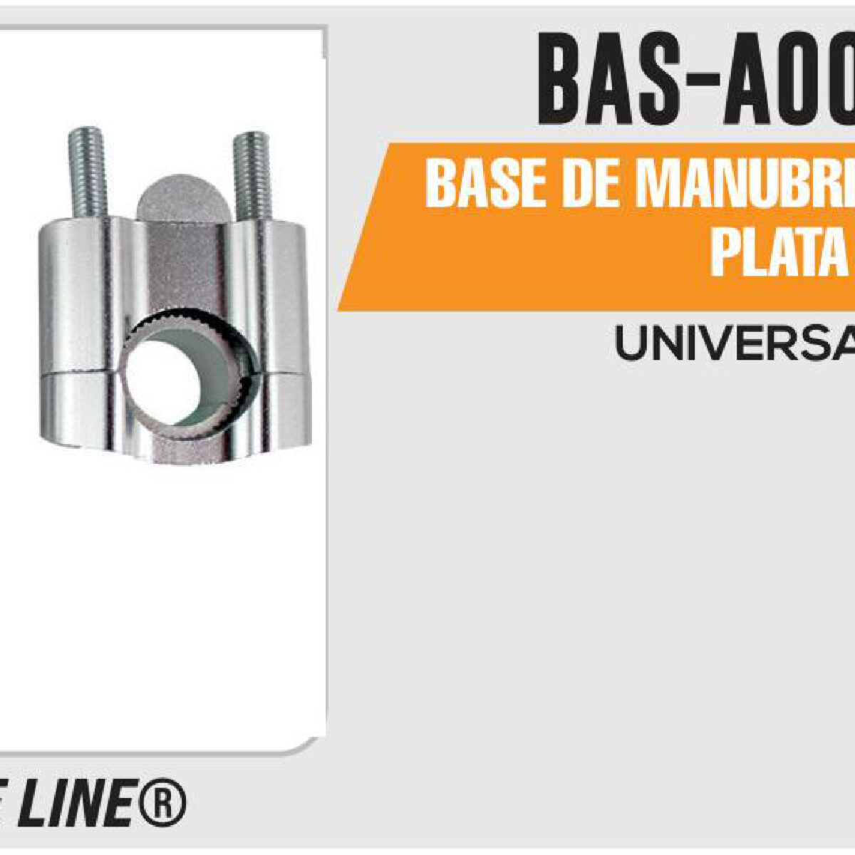 BASE DE MANUBRIO ALUMINIO PLATA