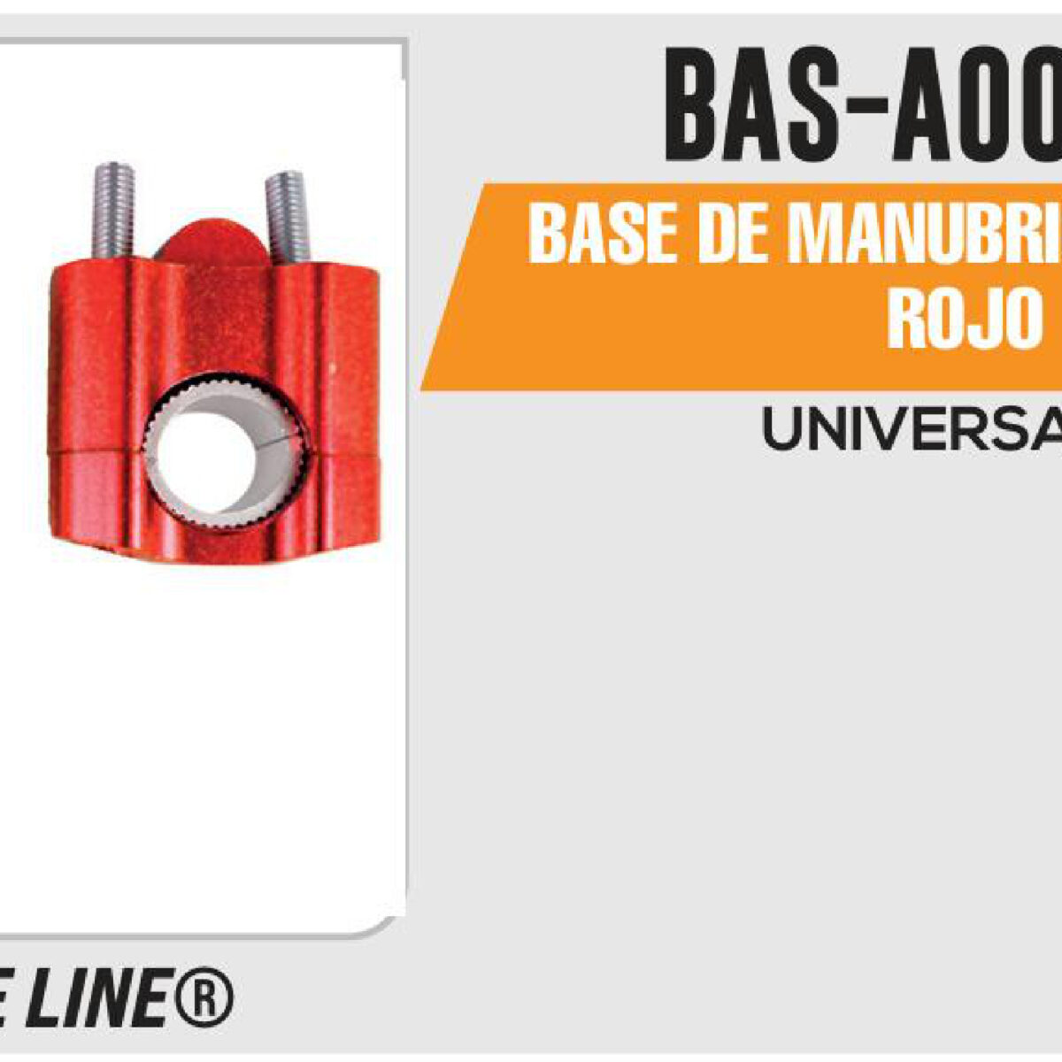 BASE DE MANUBRIO ALUMINIO ROJO