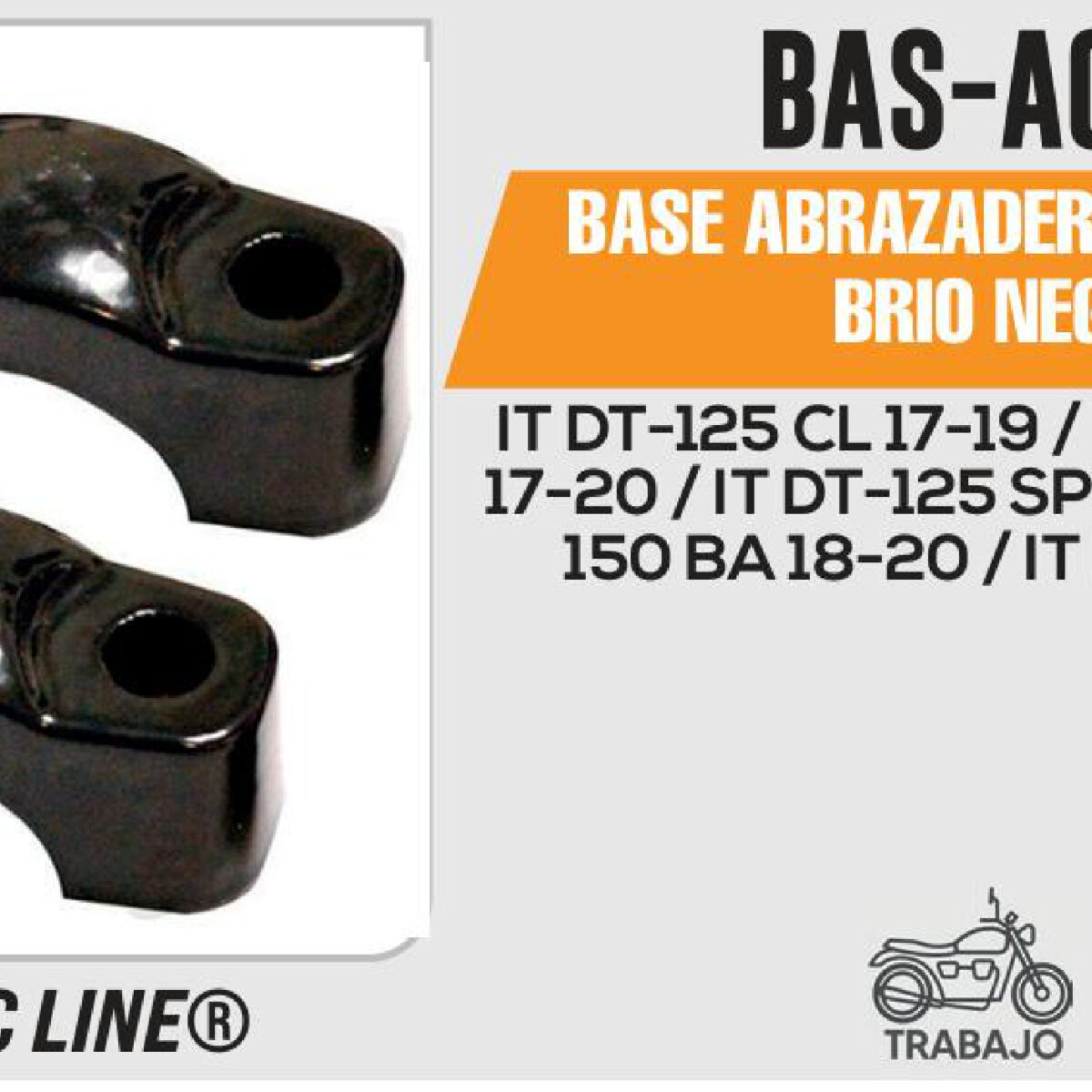 BASE ABRAZADERA DE MANUBRIO NEGRO