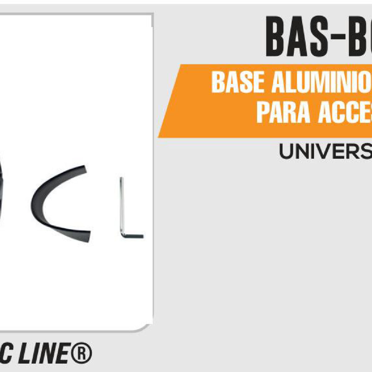 BASE ALUMINIO UNIVERSAL PARA ACCESORIOS