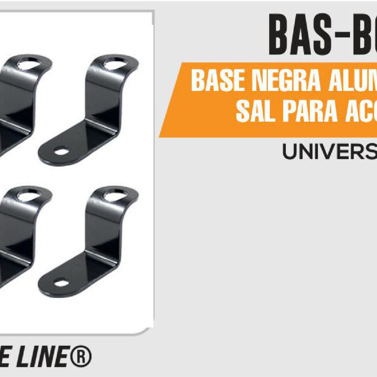 BASE NEGRA ALUMINIO UNIVERSAL PARA ACCESORIOS