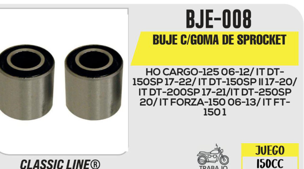 BUJE C/GOMA DE SPROCKET