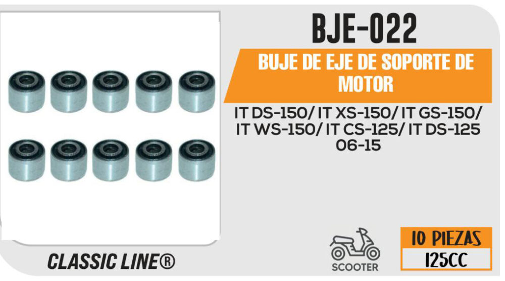 BUJE DE EJE DE SOPORTE DE MOTOR