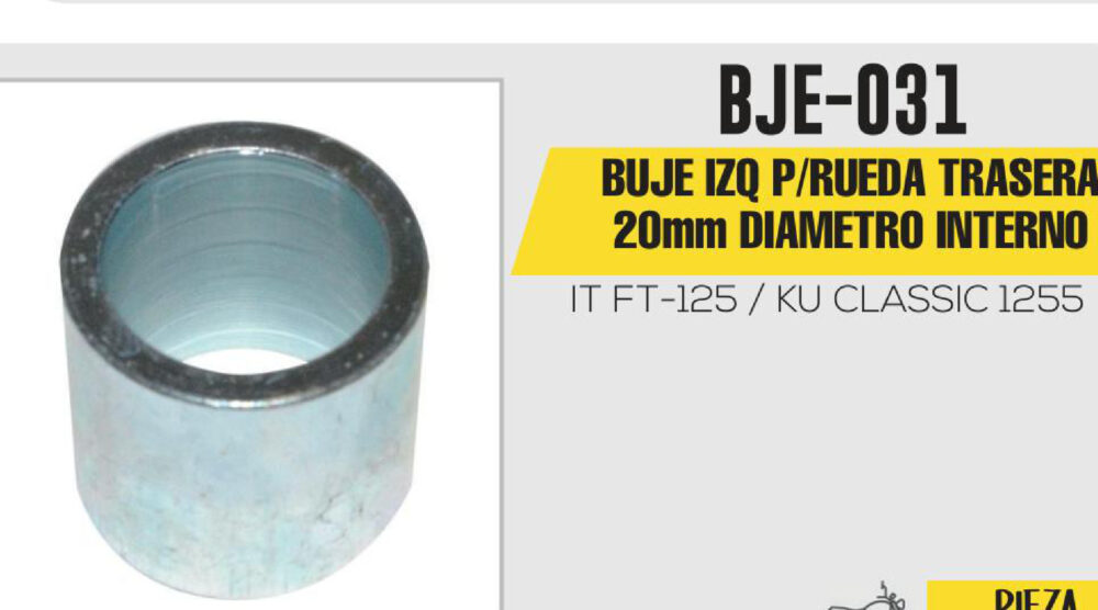 BUJE IZQ P/RUEDA TRASERA 20mm DIAMETRO INTERNO