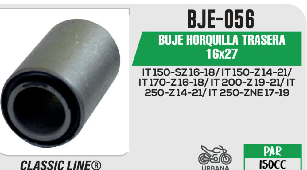 BUJE HORQUILLA TRASERA 16 x 27