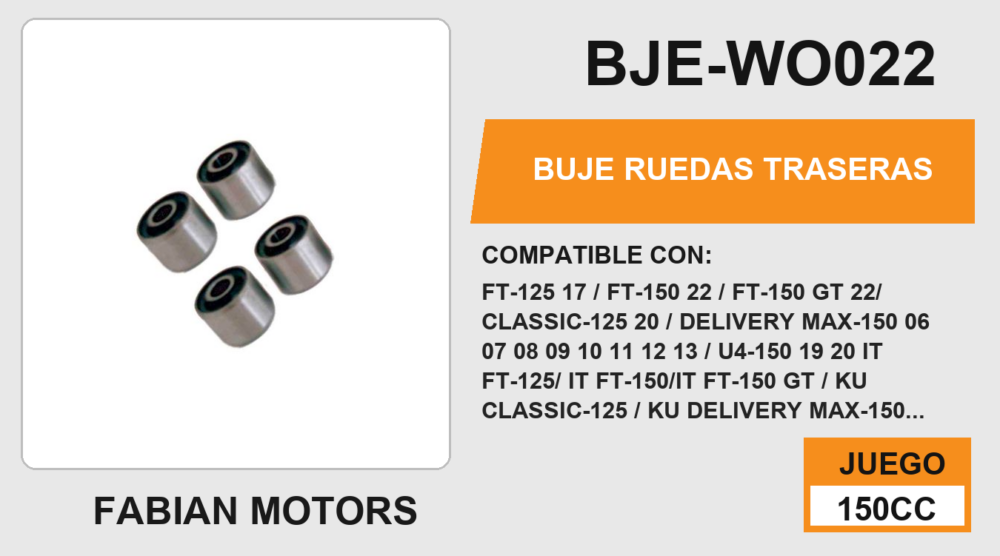 BUJE RUEDAS TRASERAS