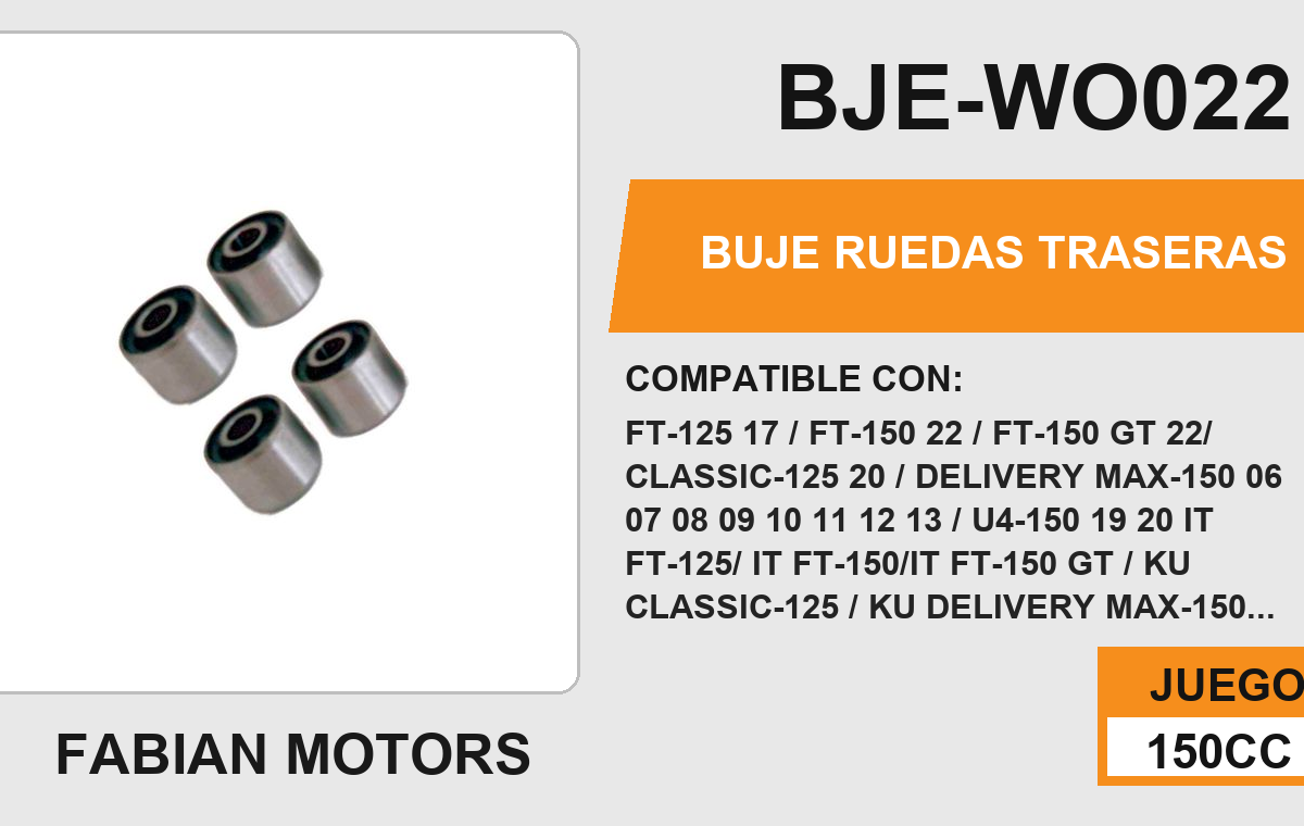 BUJE RUEDAS TRASERAS
