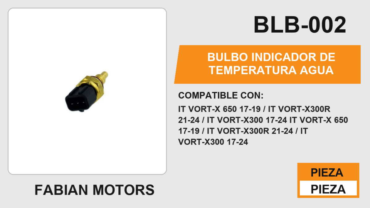 BULBO INDICADOR DE TEMPERATURA AGUA