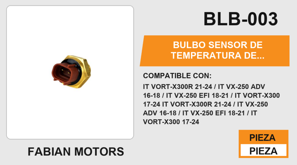 BULBO SENSOR DE TEMPERATURA DE RADIADOR