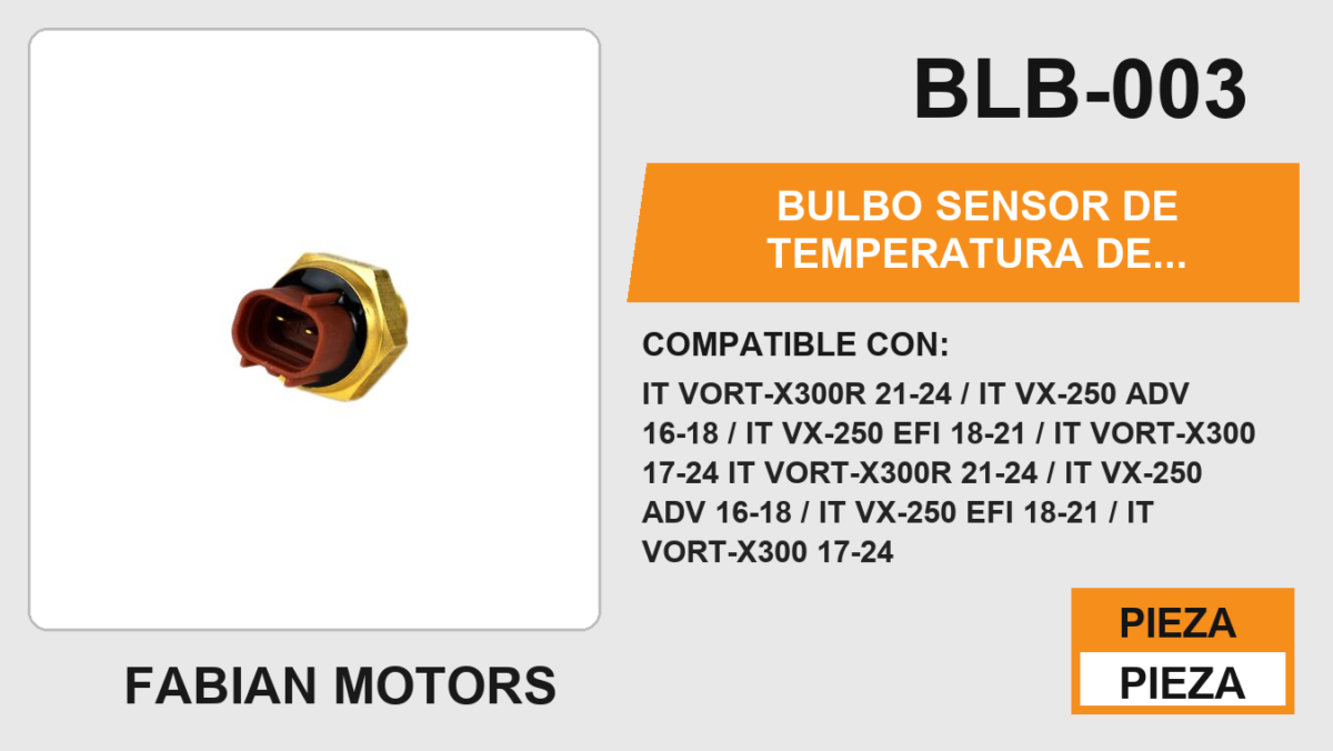 BULBO SENSOR DE TEMPERATURA DE RADIADOR