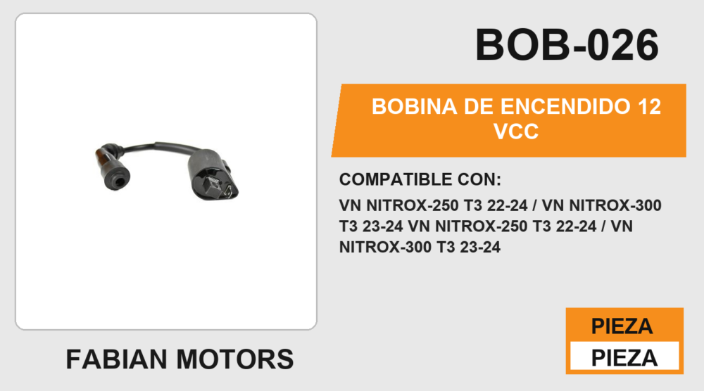 BOBINA DE ENCENDIDO 12Vcc