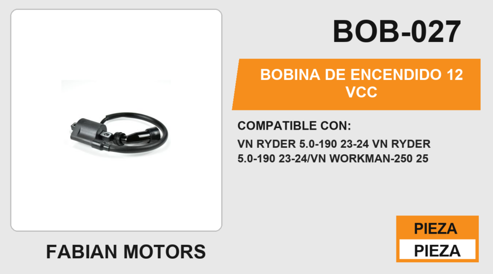 BOBINA DE ENCENDIDO 12Vcc