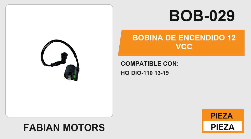 BOBINA DE ENCENDIDO 12Vcc