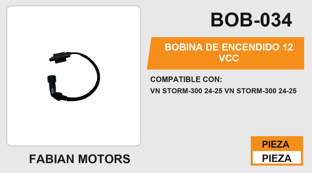 BOBINA DE ENCENDIDO 12Vcc