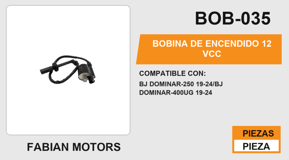 BOBINA DE ENCENDIDO 12 Vcc