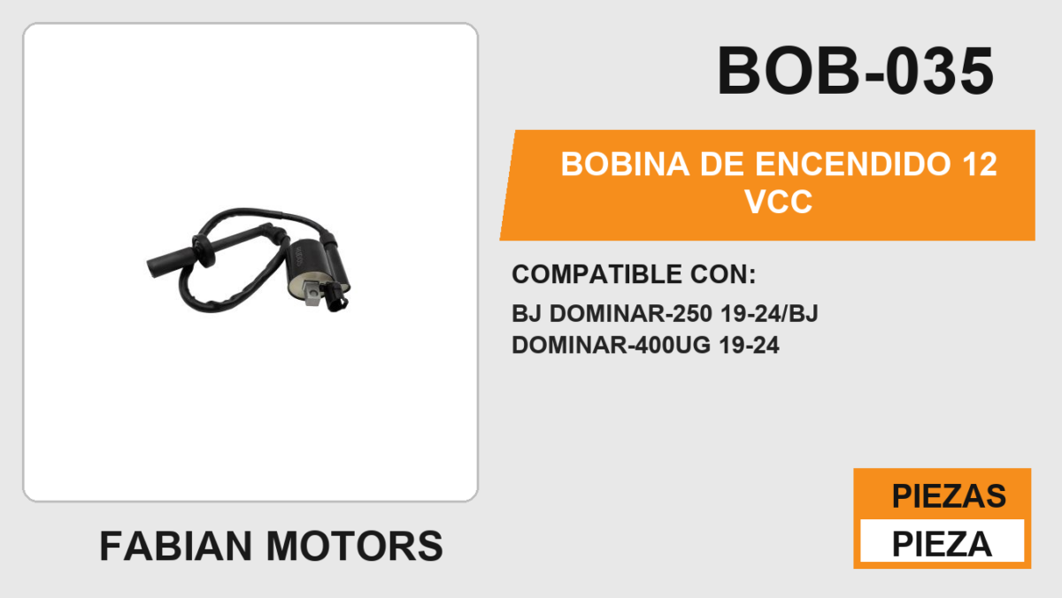 BOBINA DE ENCENDIDO 12 Vcc