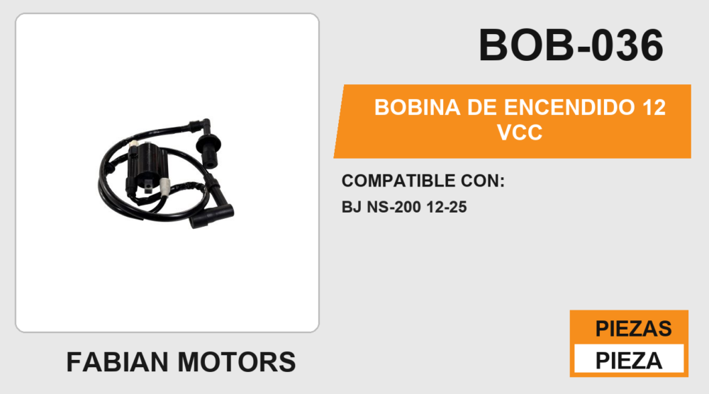 BOBINA DE ENCENDIDO 12 Vcc