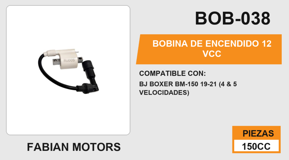 BOBINA DE ENCENDIDO 12 Vcc