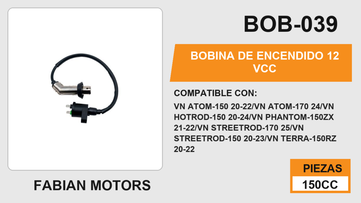 BOBINA DE ENCENDIDO 12Vcc