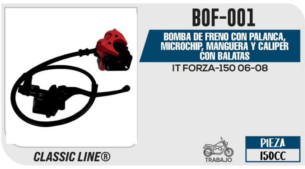 BOMBA DE FRENO COMPLETA ROJO