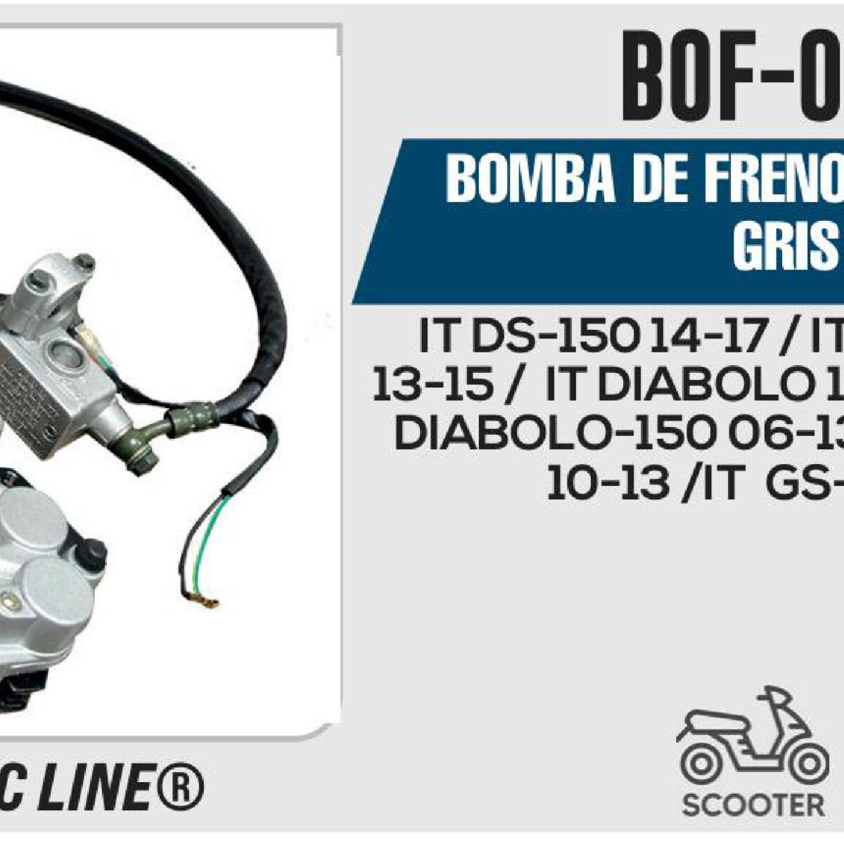 BOMBA DE FRENO COMPLETA GRIS