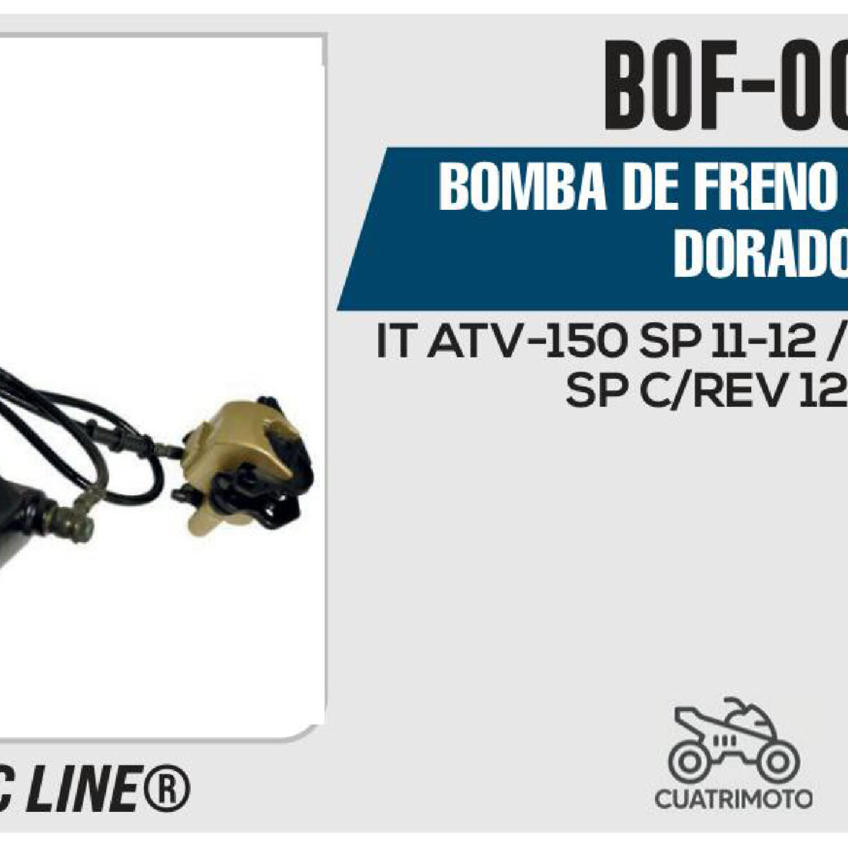 BOMBA DE FRENO COMPLETA DORADO