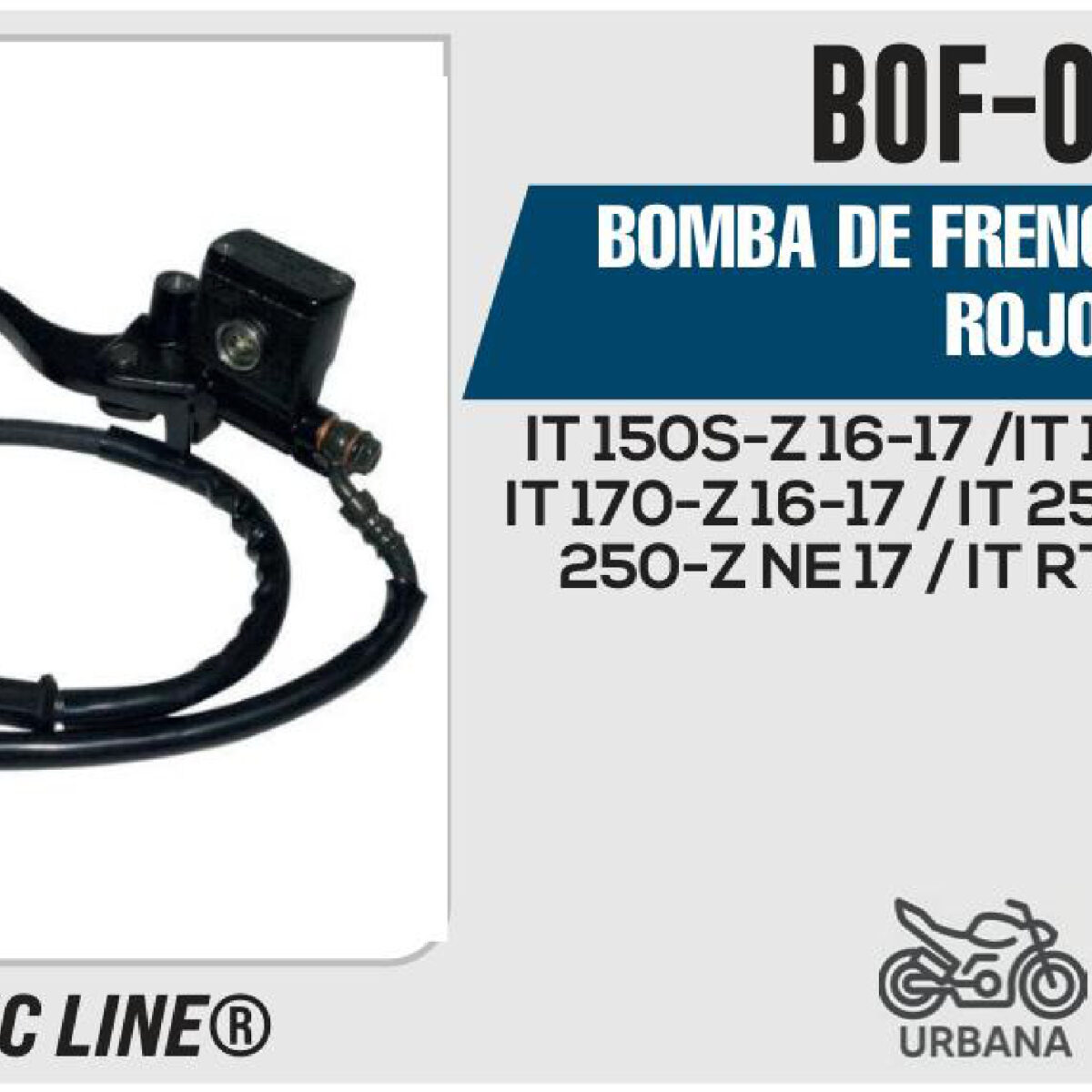 BOMBA DE FRENO COMPLETA ROJO
